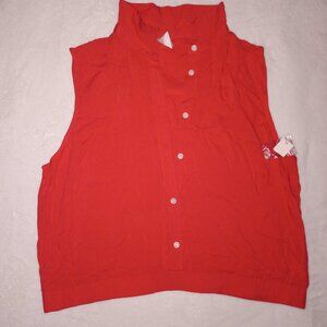 Red sleeveless shirt
